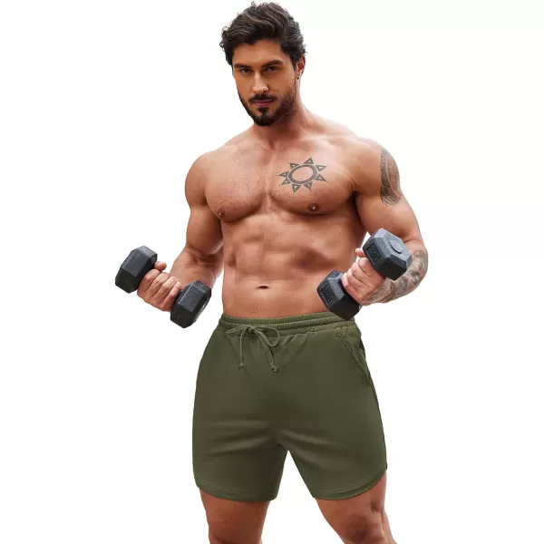 COOFANDY Mens Gym Workout Shorts 7 Inch Athletic Shorts 2 Pack Lightweight Bodybuilding Training Short Pants with Pocket