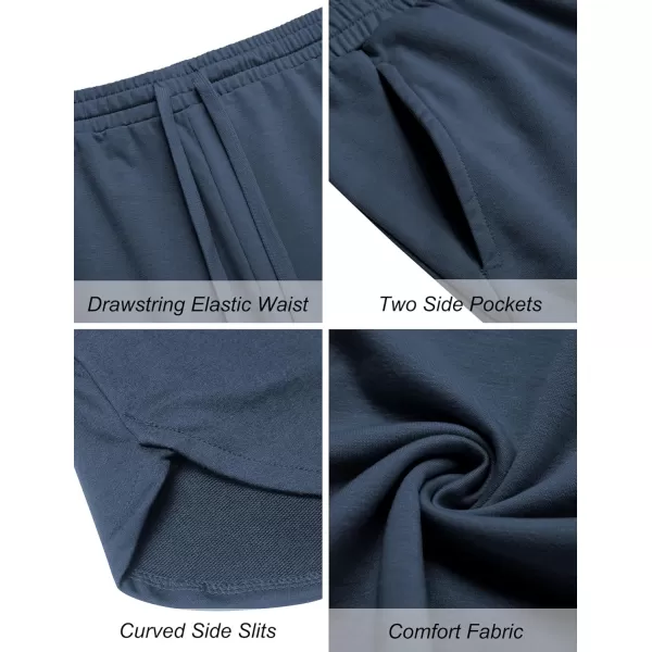 COOFANDY Mens Gym Workout Shorts 7 Inch Athletic Shorts 2 Pack Lightweight Bodybuilding Training Short Pants with Pocket