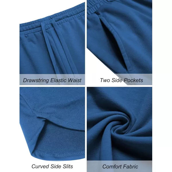 COOFANDY Mens Gym Workout Shorts 7 Inch Athletic Shorts 2 Pack Lightweight Bodybuilding Training Short Pants with Pocket