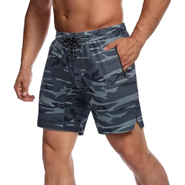 COOFANDY Men's Gym Workout Shorts Athletic Training Shorts Fitted Weightlifting Bodybuilding Shorts with Zipper Pockets