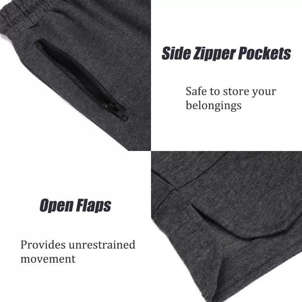 COOFANDY Men's Gym Workout Shorts Athletic Training Shorts Fitted Weightlifting Bodybuilding Shorts with Zipper Pockets