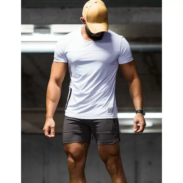COOFANDY Men's Gym Workout Shorts Athletic Training Shorts Fitted Weightlifting Bodybuilding Shorts with Zipper Pockets