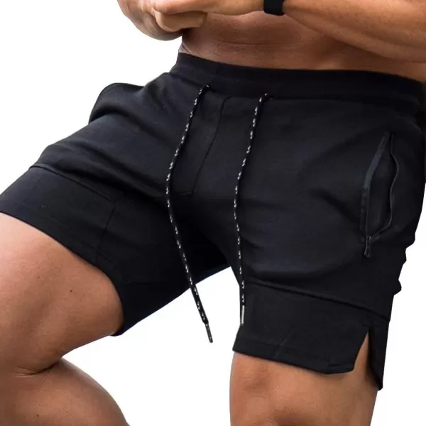 COOFANDY Men's Gym Workout Shorts Athletic Training Shorts Fitted Weightlifting Bodybuilding Shorts with Zipper Pockets