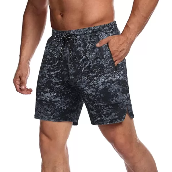 COOFANDY Men's Gym Workout Shorts Athletic Training Shorts Fitted Weightlifting Bodybuilding Shorts with Zipper Pockets