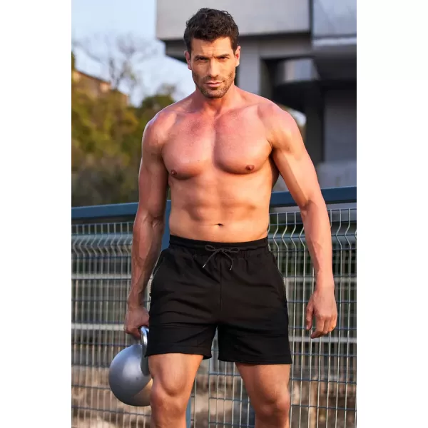 COOFANDY Men's Gym Workout Shorts Athletic Training Shorts Fitted Weightlifting Bodybuilding Shorts with Zipper Pockets