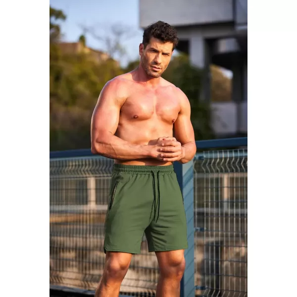 COOFANDY Men's Gym Workout Shorts Athletic Training Shorts Fitted Weightlifting Bodybuilding Shorts with Zipper Pockets