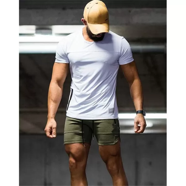 COOFANDY Men's Gym Workout Shorts Athletic Training Shorts Fitted Weightlifting Bodybuilding Shorts with Zipper Pockets