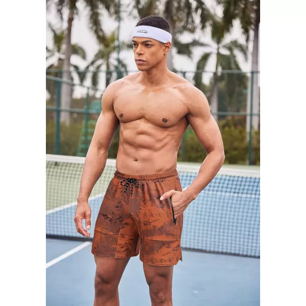 COOFANDY Men's Gym Workout Shorts Athletic Training Shorts Fitted Weightlifting Bodybuilding Shorts with Zipper Pockets