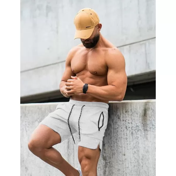 COOFANDY Men's Gym Workout Shorts Athletic Training Shorts Fitted Weightlifting Bodybuilding Shorts with Zipper Pockets