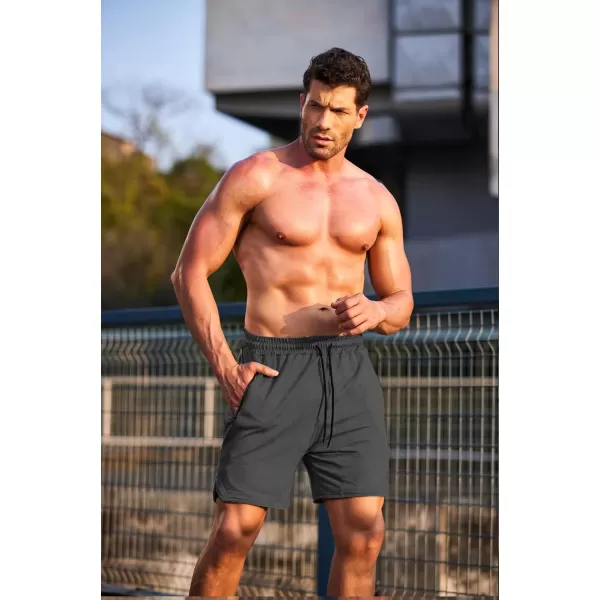 COOFANDY Men's Gym Workout Shorts Athletic Training Shorts Fitted Weightlifting Bodybuilding Shorts with Zipper Pockets
