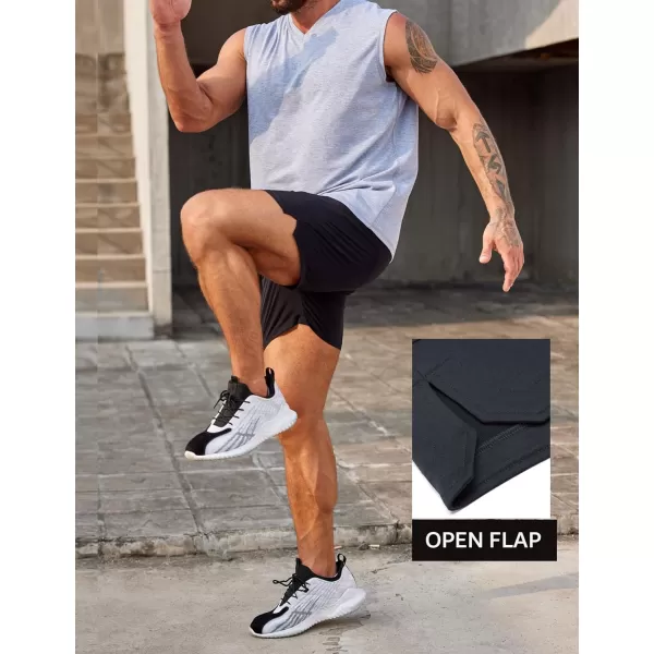 COOFANDY Men's Gym Workout Shorts Athletic Training Shorts Fitted Weightlifting Bodybuilding Shorts with Zipper Pockets