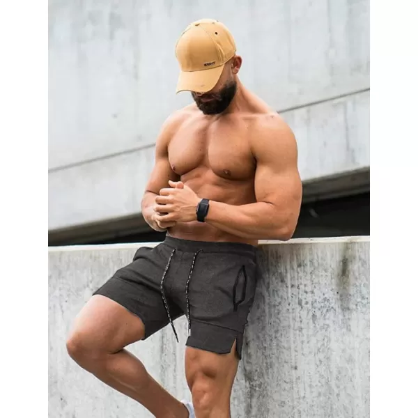 COOFANDY Men's Gym Workout Shorts Athletic Training Shorts Fitted Weightlifting Bodybuilding Shorts with Zipper Pockets