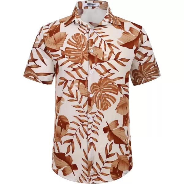 COOFANDY Men's Hawaiian Matching Set Summer Beach 2 Piece Outfits Flower Shirts and Shorts