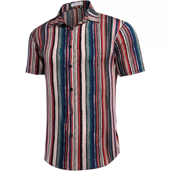 COOFANDY Men's Hawaiian Matching Set Summer Beach 2 Piece Outfits Flower Shirts and Shorts