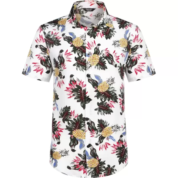 COOFANDY Men's Hawaiian Matching Set Summer Beach 2 Piece Outfits Flower Shirts and Shorts