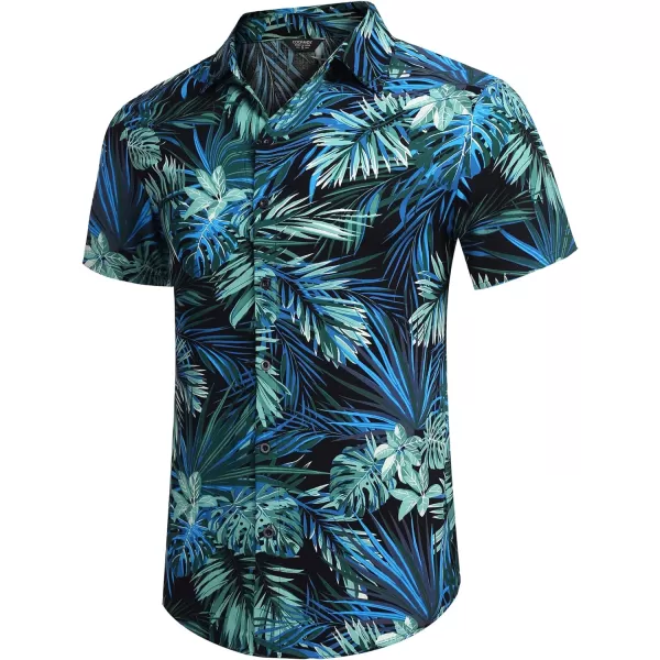 COOFANDY Men's Hawaiian Matching Set Summer Beach 2 Piece Outfits Flower Shirts and Shorts