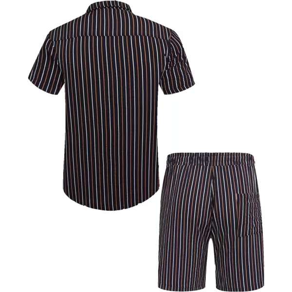 COOFANDY Men's Hawaiian Matching Set Summer Beach 2 Piece Outfits Flower Shirts and Shorts
