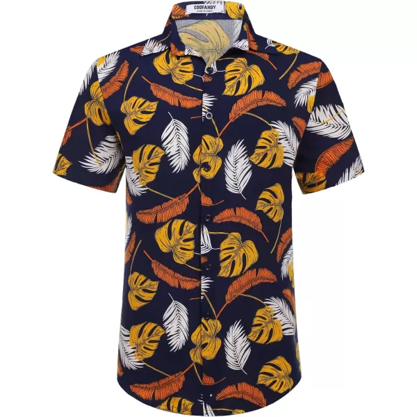 COOFANDY Men's Hawaiian Matching Set Summer Beach 2 Piece Outfits Flower Shirts and Shorts