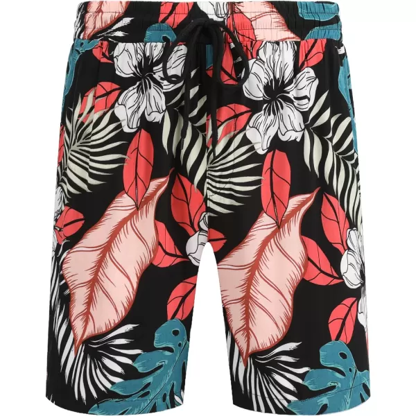 COOFANDY Men's Hawaiian Matching Set Summer Beach 2 Piece Outfits Flower Shirts and Shorts