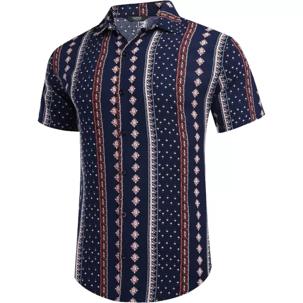 COOFANDY Men's Hawaiian Matching Set Summer Beach 2 Piece Outfits Flower Shirts and Shorts