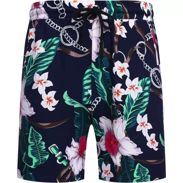 COOFANDY Men's Hawaiian Matching Set Summer Beach 2 Piece Outfits Flower Shirts and Shorts