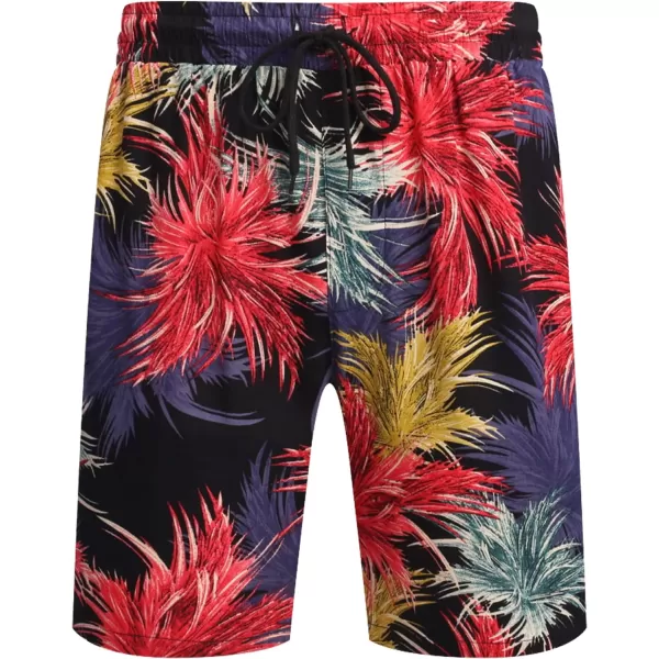COOFANDY Men's Hawaiian Matching Set Summer Beach 2 Piece Outfits Flower Shirts and Shorts