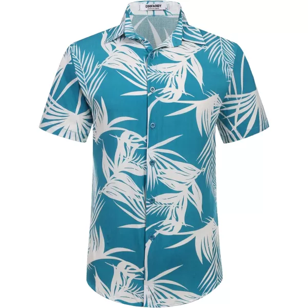 COOFANDY Men's Hawaiian Matching Set Summer Beach 2 Piece Outfits Flower Shirts and Shorts