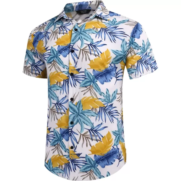 COOFANDY Men's Hawaiian Matching Set Summer Beach 2 Piece Outfits Flower Shirts and Shorts