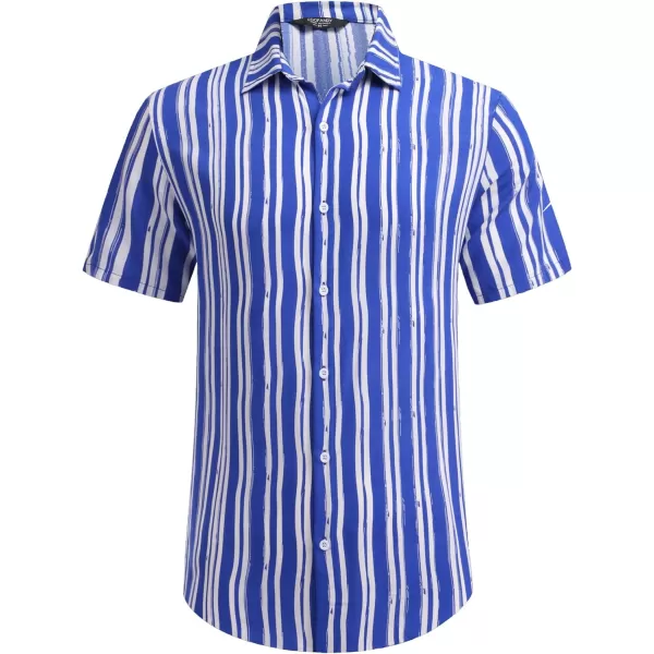 COOFANDY Men's Hawaiian Matching Set Summer Beach 2 Piece Outfits Flower Shirts and Shorts