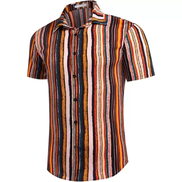 COOFANDY Men's Hawaiian Matching Set Summer Beach 2 Piece Outfits Flower Shirts and Shorts