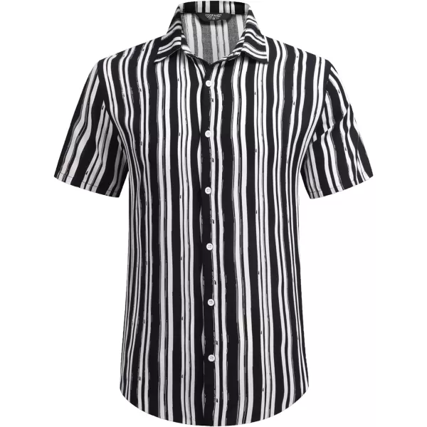 COOFANDY Men's Hawaiian Matching Set Summer Beach 2 Piece Outfits Flower Shirts and Shorts