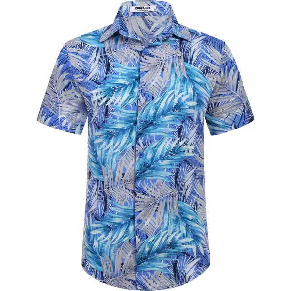 COOFANDY Men's Hawaiian Matching Set Summer Beach 2 Piece Outfits Flower Shirts and Shorts