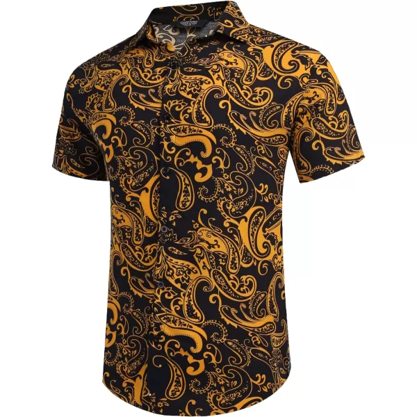 COOFANDY Men's Hawaiian Matching Set Summer Beach 2 Piece Outfits Flower Shirts and Shorts