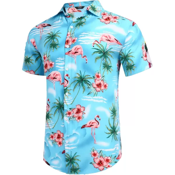 COOFANDY Men's Hawaiian Matching Set Summer Beach 2 Piece Outfits Flower Shirts and Shorts