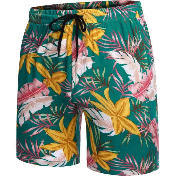 COOFANDY Men's Hawaiian Matching Set Summer Beach 2 Piece Outfits Flower Shirts and Shorts