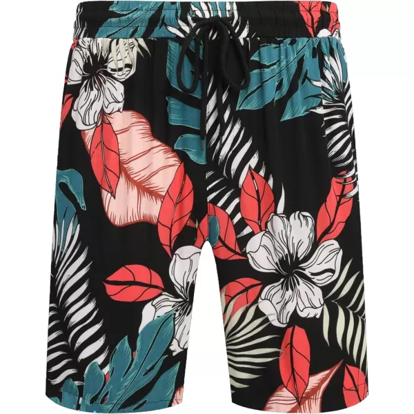 COOFANDY Men's Hawaiian Matching Set Summer Beach 2 Piece Outfits Flower Shirts and Shorts