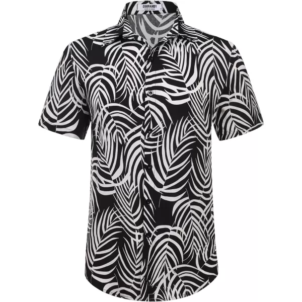COOFANDY Men's Hawaiian Matching Set Summer Beach 2 Piece Outfits Flower Shirts and Shorts