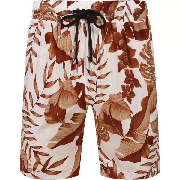 COOFANDY Men's Hawaiian Matching Set Summer Beach 2 Piece Outfits Flower Shirts and Shorts