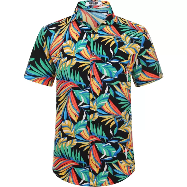 COOFANDY Men's Hawaiian Matching Set Summer Beach 2 Piece Outfits Flower Shirts and Shorts