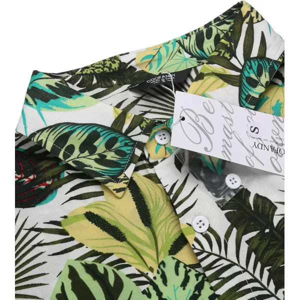 COOFANDY Men's Hawaiian Matching Set Summer Beach 2 Piece Outfits Flower Shirts and Shorts