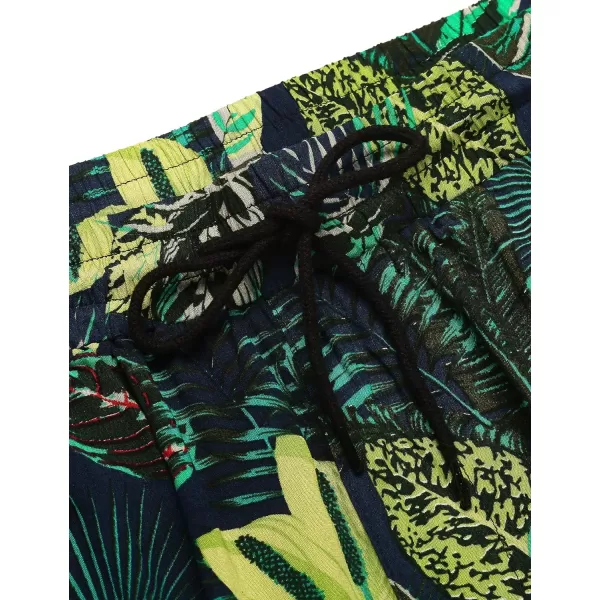 COOFANDY Men's Hawaiian Matching Set Summer Beach 2 Piece Outfits Flower Shirts and Shorts