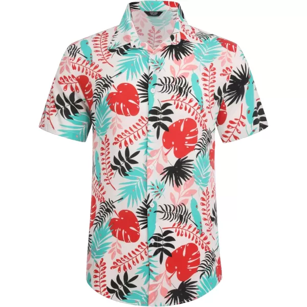COOFANDY Men's Hawaiian Matching Set Summer Beach 2 Piece Outfits Flower Shirts and Shorts