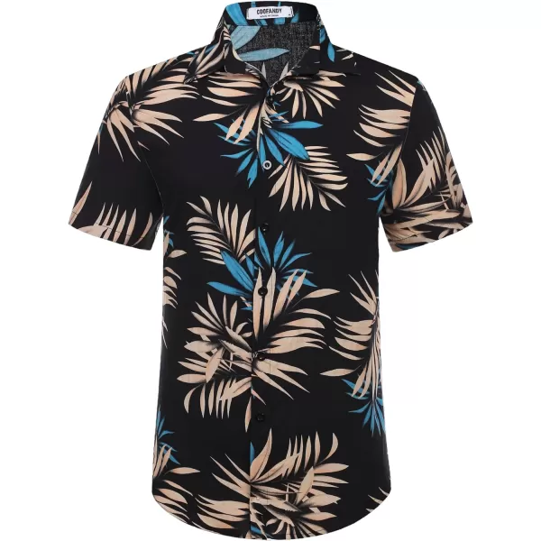 COOFANDY Men's Hawaiian Matching Set Summer Beach 2 Piece Outfits Flower Shirts and Shorts