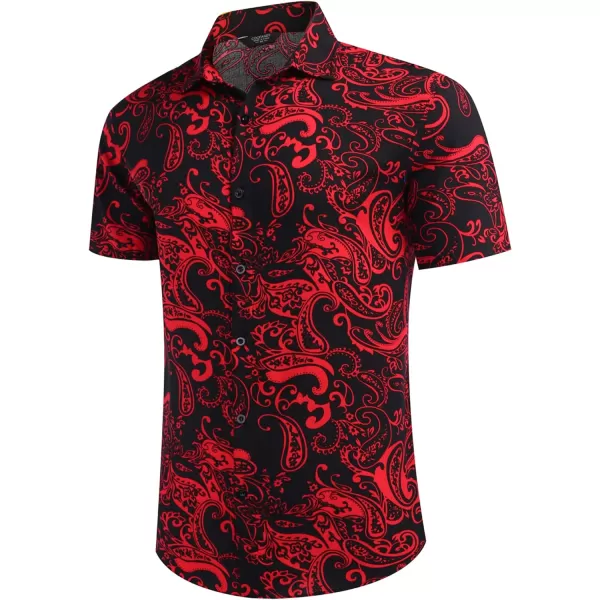 COOFANDY Men's Hawaiian Matching Set Summer Beach 2 Piece Outfits Flower Shirts and Shorts