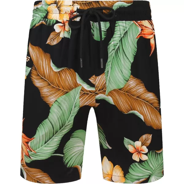 COOFANDY Men's Hawaiian Matching Set Summer Beach 2 Piece Outfits Flower Shirts and Shorts