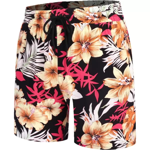 COOFANDY Men's Hawaiian Matching Set Summer Beach 2 Piece Outfits Flower Shirts and Shorts