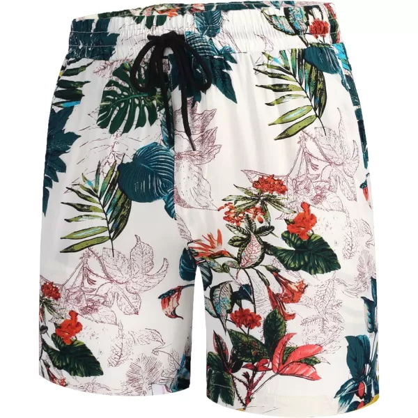 COOFANDY Men's Hawaiian Matching Set Summer Beach 2 Piece Outfits Flower Shirts and Shorts