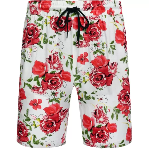 COOFANDY Men's Hawaiian Matching Set Summer Beach 2 Piece Outfits Flower Shirts and Shorts