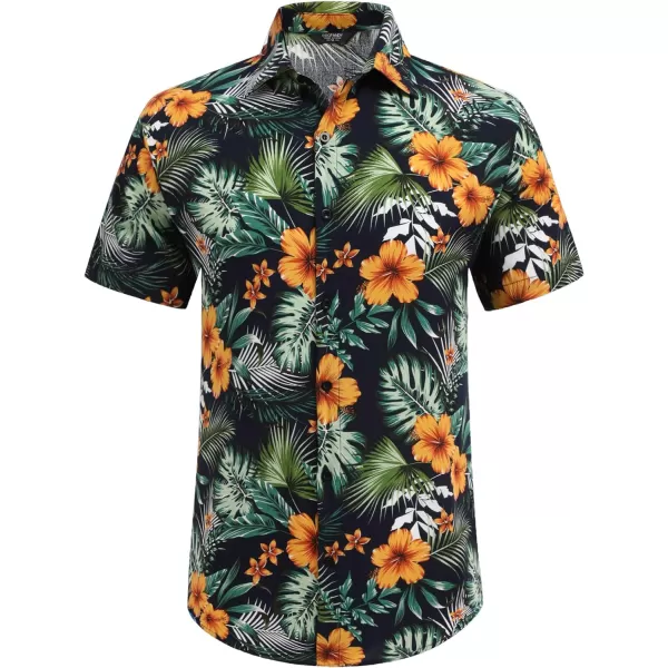COOFANDY Men's Hawaiian Matching Set Summer Beach 2 Piece Outfits Flower Shirts and Shorts