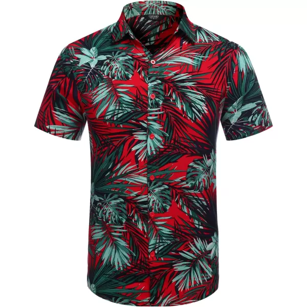 COOFANDY Men's Hawaiian Matching Set Summer Beach 2 Piece Outfits Flower Shirts and Shorts